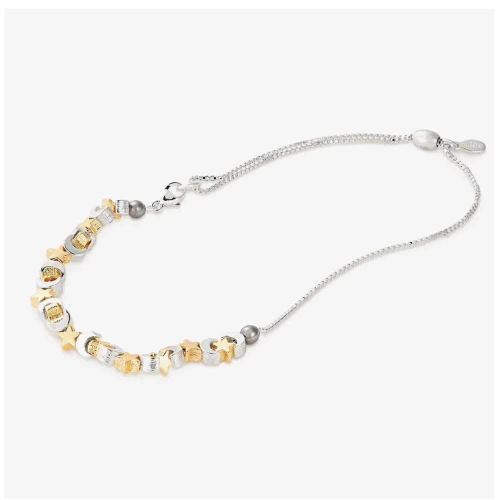 NWT Alex and Ani Moon + Star Adjustable Charm Anklet 🌙⭐️